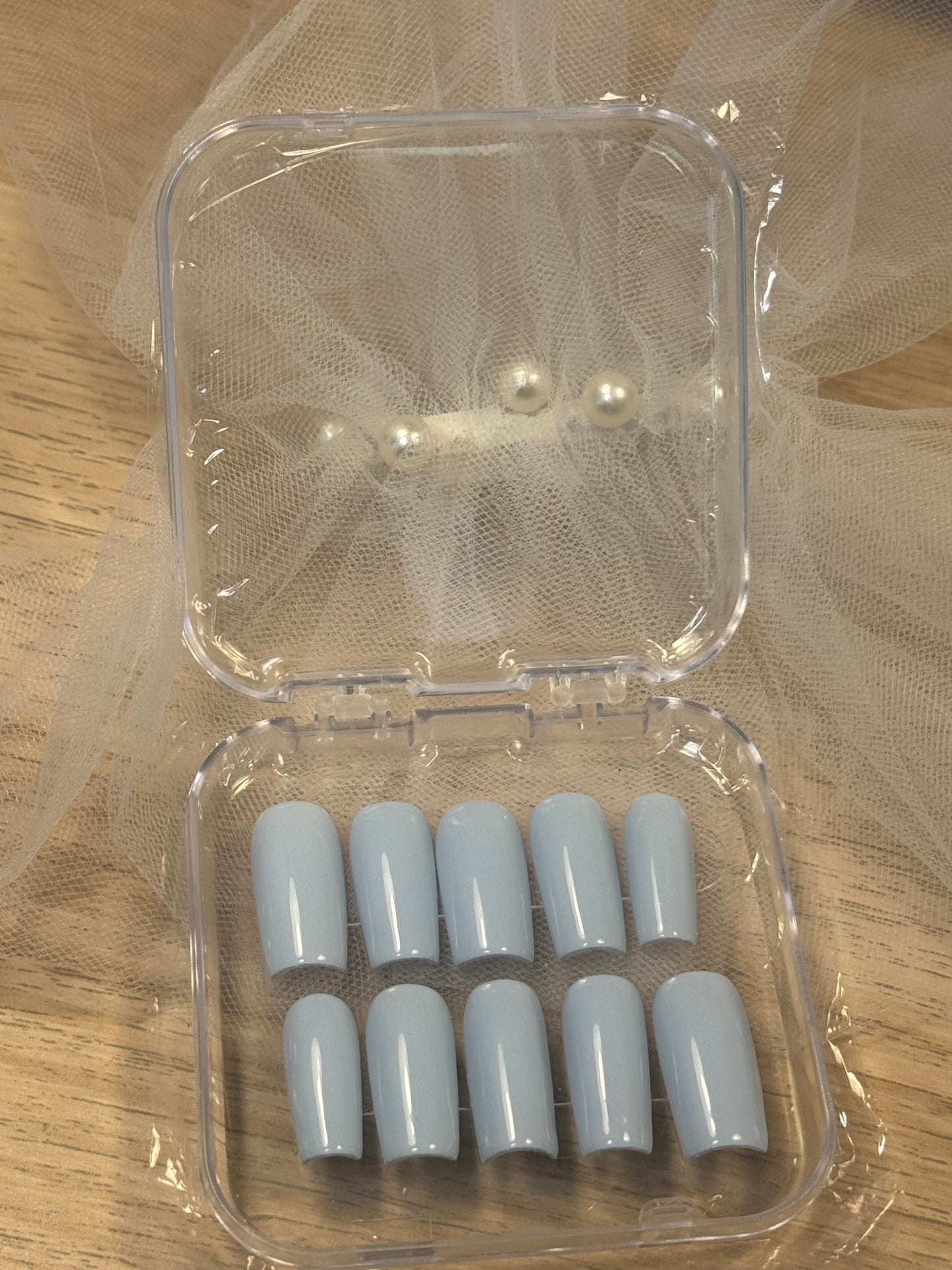 Press On Nails - "Baby Blue"