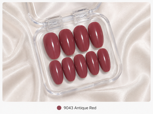Press On Nails - "Antique Red"