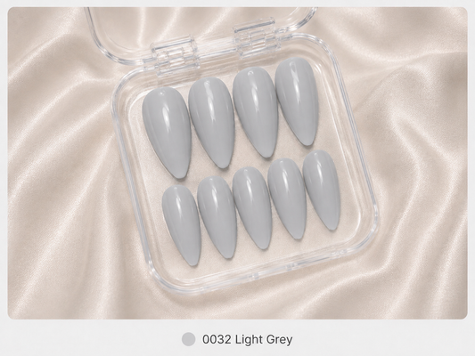Press On Nails - "Light Grey"