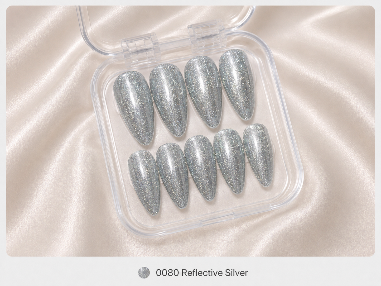 Press On Nails - "Réflective Silver"