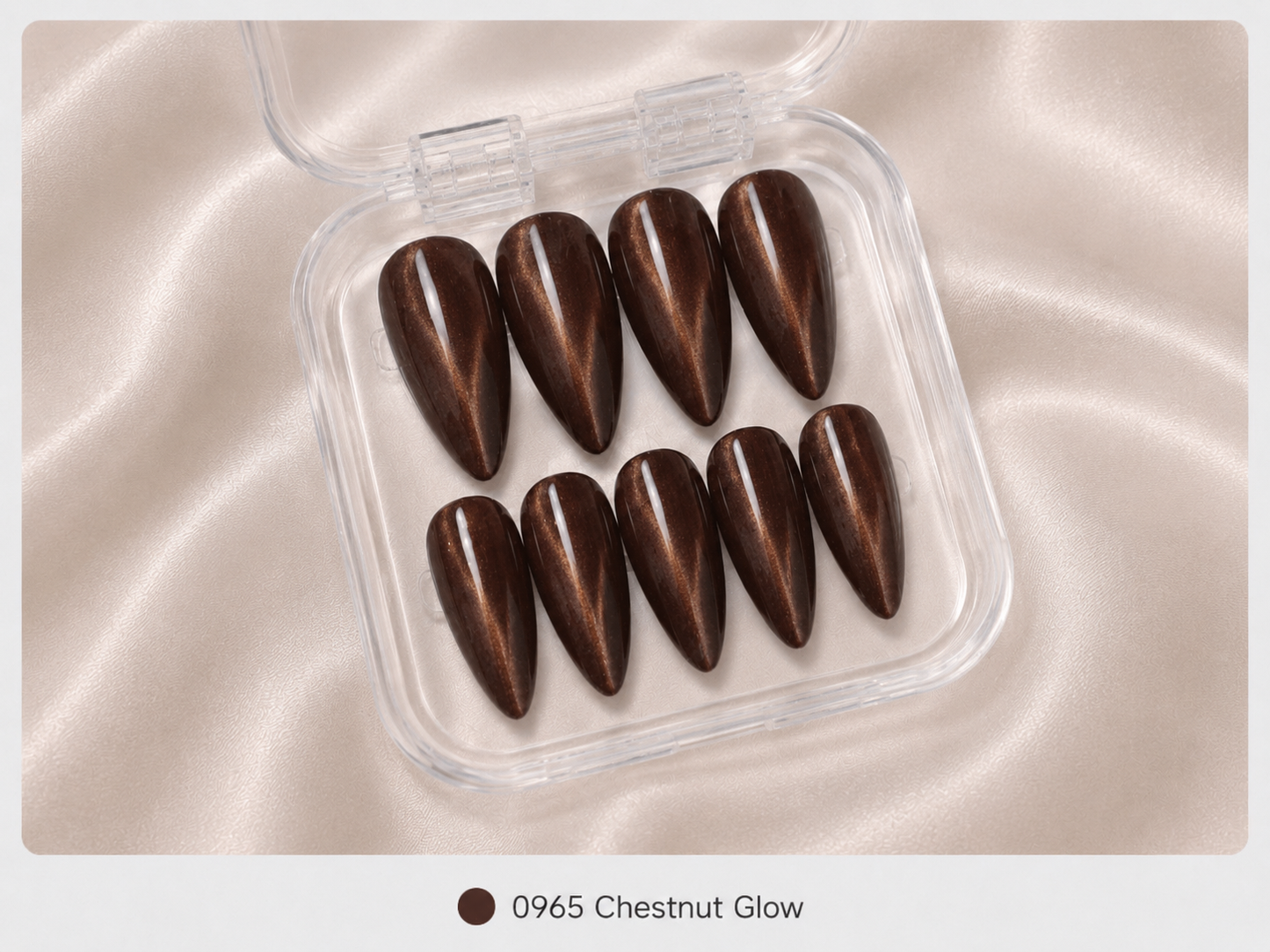 Press On Nails - "Chestnut Glow"