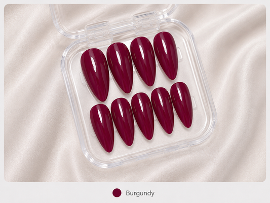 Press On Nails - "Burgundy"
