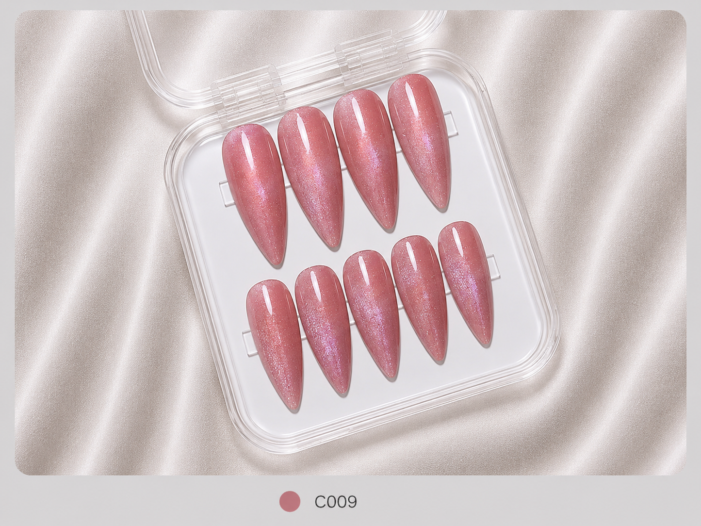 Press On Nails - "Rose Glitter"