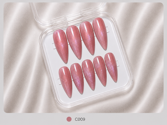 Press On Nails - "Rose Glitter"