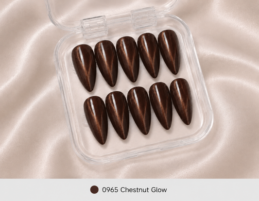 Press On Nails - "Chestnut Glow"